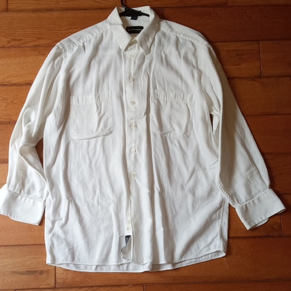 Elegant White Button-Down Shirt for Men